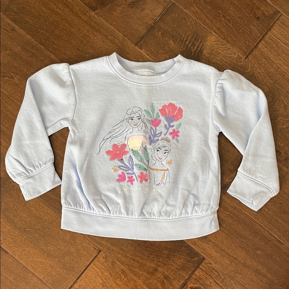 Kids Light Blue Disney Frozen Sweatshirt